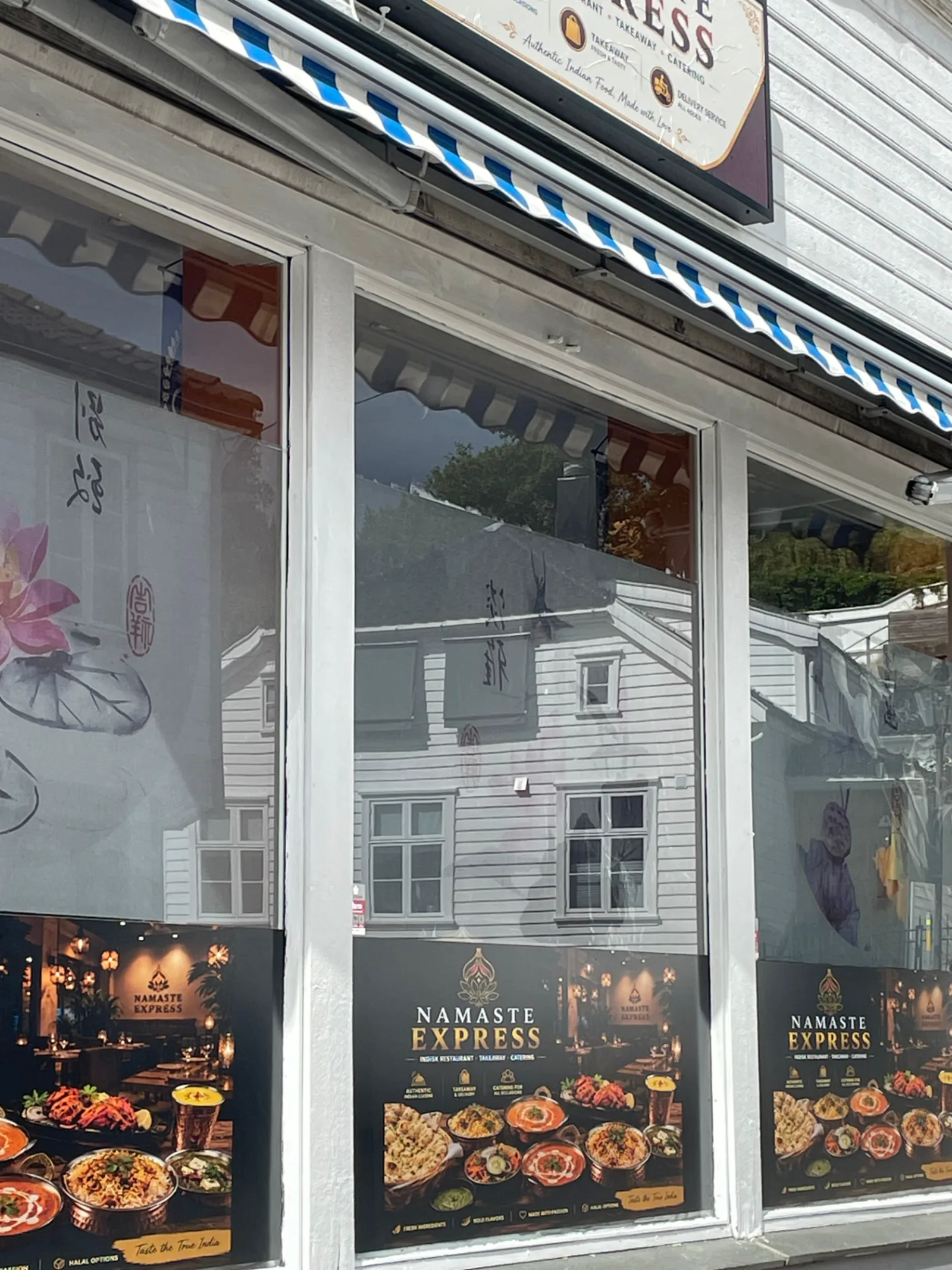 Namaste Express storefront at Torvet 5, Grimstad